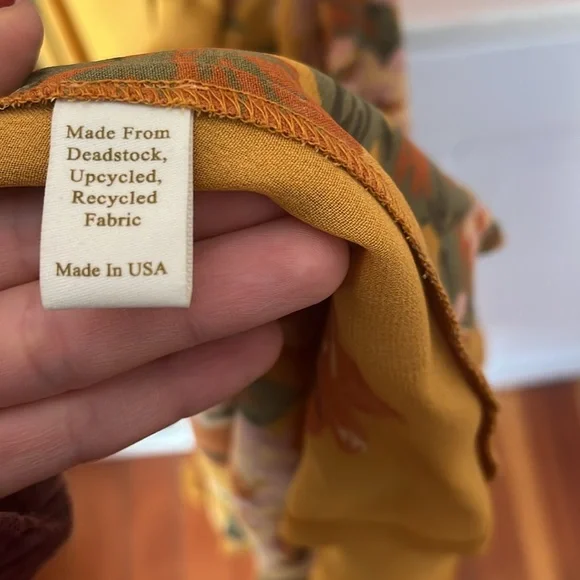 NWT Christy Dawn Bergen Dress in Mustard Floral (lined) - Picture 6 of 10